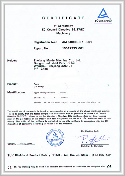 CE Certificate