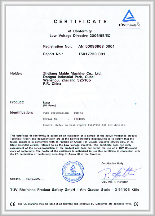 CE Certificate